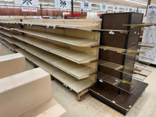 DESCRIPTION: 48' OF METAL GONDOLA SHELVING SIZE 48' LOCATION: FLOOR QTY: 1