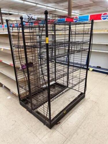 DESCRIPTION: (2) 48" X 40" BLACK WIRE FLOOR DISPLAY SIZE 48" X 40" X 72" LOCATION: FLOOR QTY: 1