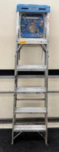 DESCRIPTION: 6' ALUMINUM FOLDING LADDER LOCATION: FRONT QTY: 1