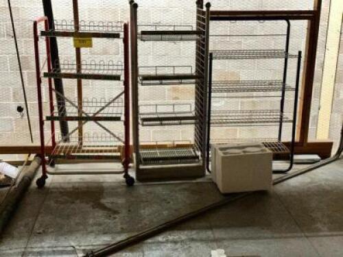 DESCRIPTION: (3) ASSORTED SMALL DISPLAY SHELVES LOCATION: UPSTAIRS OFFICE THIS LOT IS: ONE MONEY QTY: 1