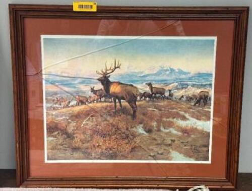 FRAMED PRINT WITH CRACKED GLASS