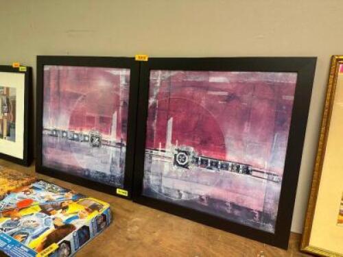 (2) - PC. FRAMED ART SET