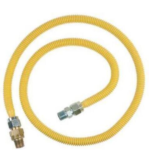 1/2 IN. MIP X 1/2 IN. MIP X 60 IN. GAS CONNECTOR (5/8 IN. O.D.) W/ SAFETY+PLUS2 THERMAL EXCESS FLOW VALVE (107,000 BTU)