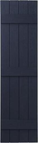 (6) - 15 IN. X 59 IN. POLYPROPYLENE 4-BOARD CLOSED BOARD AND BATTEN SHUTTERS PAIR IN DARK NAVY