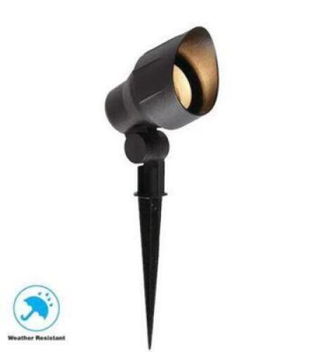 (2) - LOW-VOLTAGE 20-WATT (BI-PIN) BLACK OUTDOOR LANDSCAPE FLOOD LIGHT