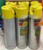 6 CT. SET OF INVERTED STRIPING PAINT - YELLOW - 2