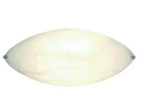 (2) - 1-LIGHT WHITE ELLIPTICAL WALL SCONCES