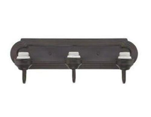 3-LIGHT OIL RUBBED BRONZE WALL FIXTURE