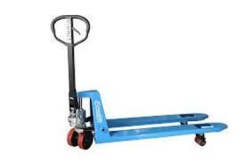 DESCRIPTION: (1) MANUAL SUPERIOR PALLET HAND TRUCK BRAND/MODEL: EOSLIFT INFORMATION: BLUE RETAIL$: $452.00 EA SIZE: 27" X 48" QTY: 1