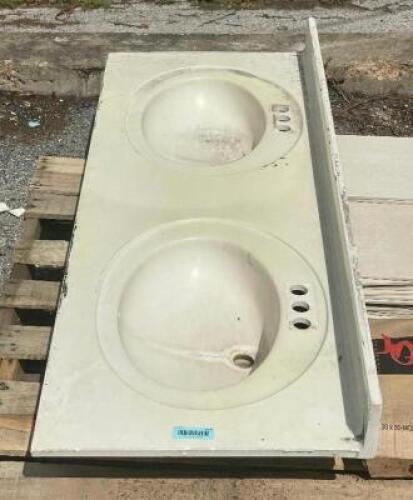 TWO SINK VANITY TOP