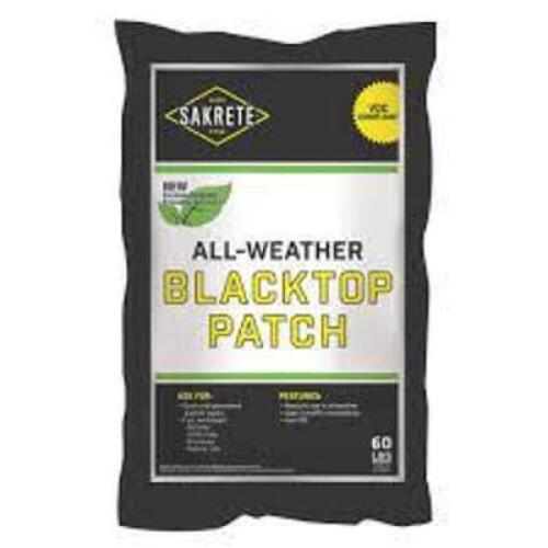 DESCRIPTION: (10) BAGS OF ALL WEATHER BLACKTOP PATCH BRAND/MODEL: SAKRETE INFORMATION: BLACK RETAIL$: $24.79 PER BAG SIZE: 50 LB QTY: 10