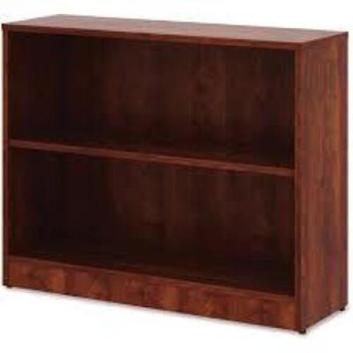 DESCRIPTION: (1) LAMINATE BOOKCASE BRAND/MODEL: LORELL #99779 INFORMATION: CHERRY RETAIL$: $142.65 EA SIZE: 2 SHELVES 29.5 HEIGHT QTY: 1