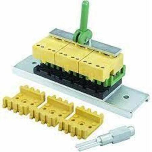 DESCRIPTION: (1) CONVEYOR BELT LACING TOOL BRAND/MODEL: ALLIGATOR #54626 INFORMATION: YELLOW RETAIL$: $1569.24 EA SIZE: FOR #62/125/187 LACING #, FOR