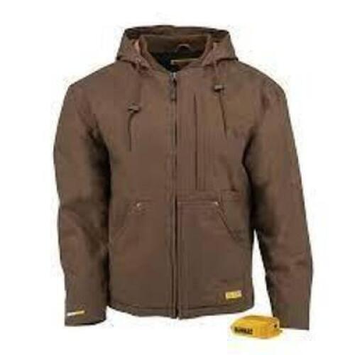 DESCRIPTION: (1) UNISEX HEATED HEAVY DUTY WORK JACKETBRAND/MODEL: DEWALT #DCHJ076ATB-MINFORMATION: TOBACCORETAIL$: $267.99SIZE: MEDIUMQTY: 1