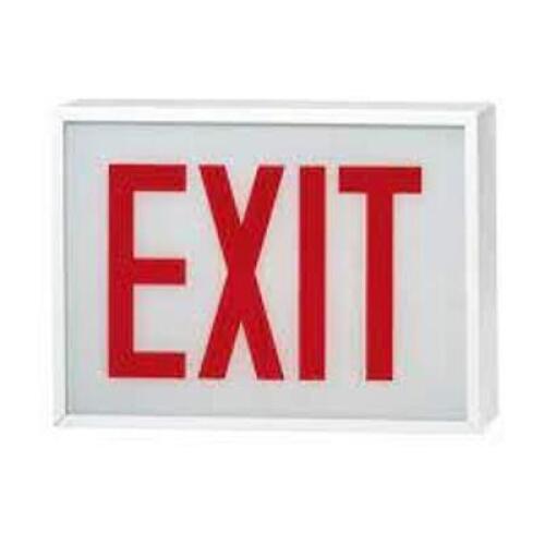 DESCRIPTION: (1) CHX SERIES CHICAGO APPROVED EXIT SIGN BRAND/MODEL: SURE-LITES INFORMATION: WHITE WITH RED WORDS RETAIL$: $224.73 EA QTY: 1
