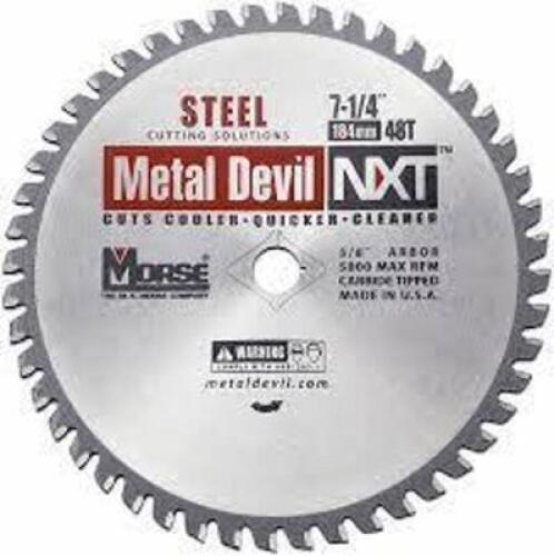 DESCRIPTION: (2) CIRCULAR SAW BLADE BRAND/MODEL: MORSE #2CDK9 RETAIL$: $46.79 EA SIZE: 7 1/4 in Blade Dia., 40 Teeth, 0.079 in Cut Wd, 5/8 in Arbor Si