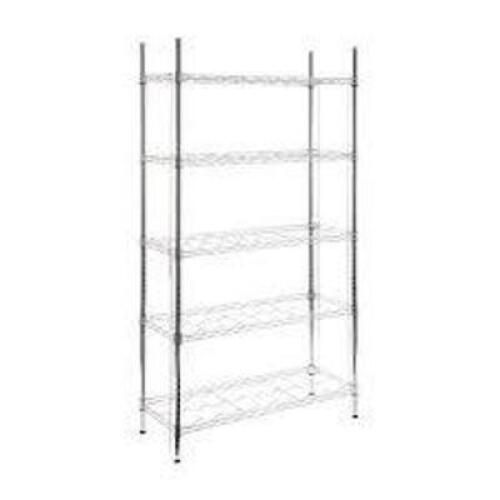 DESCRIPTION: (1) STEEL WIRE SHELF BRAND/MODEL: SEVILLE #SHE16476B INFORMATION: STAINLESS RETAIL$: $123.25 EA SIZE: 64.25 Inches (H) x 34 Inches (W) x