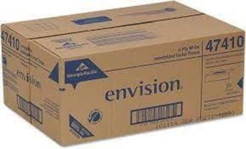 DESCRIPTION: (1) CASE OF (30) BOXES OF INTERFOLD FACIAL TISSUES BRAND/MODEL: ENVISION #47410 RETAIL$: $45.75 EA QTY: 1