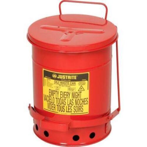 DESCRIPTION: (2) SAFETY WASTE RECEPTACLE BRAND/MODEL: JUST RITE INFORMATION: RED RETAIL$: $81.95 EA SIZE: 6 GALLON QTY: 2