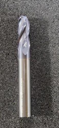 DESCRIPTION: (3) SOLID CARBIDE BALL NOSE END MILL BRAND/MODEL: WALTER MC416.9.53A4D-WJ30TF RETAIL$: $111.36 EA SIZE: 3/8" 7/8" LOC QTY: 3