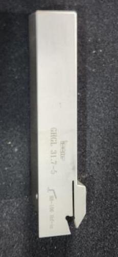 DESCRIPTION: (1)EXTERNAL PARTING/ GROOVING TOOL HOLDER BRAND/MODEL: ISCAR GHGL 31.7-5 RETAIL$: 195 SIZE: 1" MAX DEPTH, 1-1/4" SQ SHANK QTY: 1