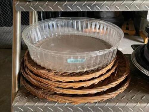ASSORTED SERVING TRAYS AND COVERS