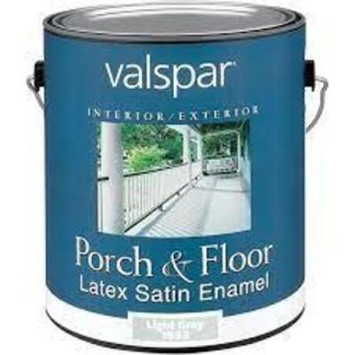 DESCRIPTION: (2) PORCH AND FLOOR LATEX BRAND/MODEL: VALSPAR #1533 INFORMATION: LIGHT GREY RETAIL$: $39.99 EA SIZE: 1 GALLON QTY: 2