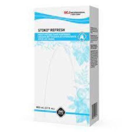 DESCRIPTION: (6) MOISTURIZING FOAM HAND WASH REFILL BRAND/MODEL: STOKO REFRESH RETAIL$: $54.98 EA SIZE: 800 ML QTY: 6