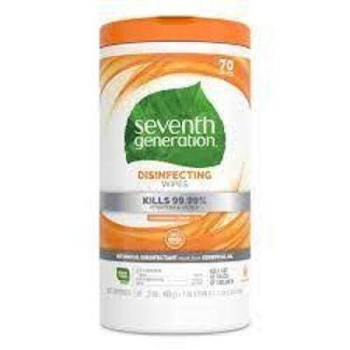 DESCRIPTION: (3) DISINFECTING WIPES BRAND/MODEL: SEVENTH GENERATION INFORMATION: CITRUS RETAIL$: $6.97 EA SIZE: 70 WIPES QTY: 3