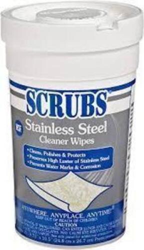 DESCRIPTION: (2) STAINLESS STEEL CLEANER TOWELS BRAND/MODEL: SCRUBS RETAIL$: $16.00 EA SIZE: 30 TOWELS QTY: 2