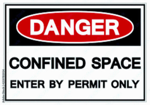 DESCRIPTION: (5) CONFINED SPACE SIGN BRAND/MODEL: DANGER LABS RETAIL$: $17.99 EA QTY: 5