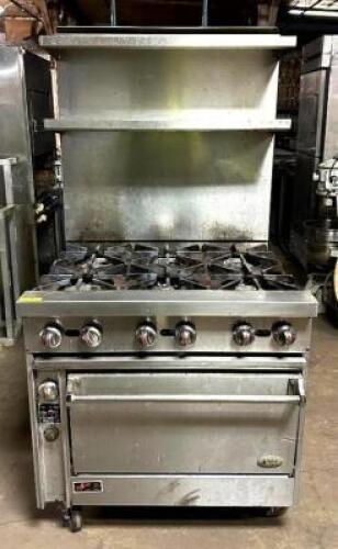 SIX BURNER GAS RANGE W/ LOWER OVEN