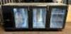 GLASS TENDER 84" THREE GLASS DOOR BACK BAR COOLER.