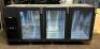 GLASS TENDER 84" THREE GLASS DOOR BACK BAR COOLER.