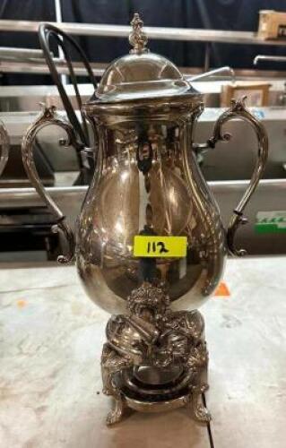 PLATED SLIVER COFFEE URN W/ LID