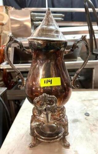 PLATED SLIVER COFFEE URN W/ LID