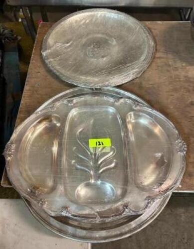 (3) ASSORTED SERVING PLATTERS
