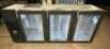 GLASS TENDER 84" THREE GLASS DOOR BACK BAR COOLER.