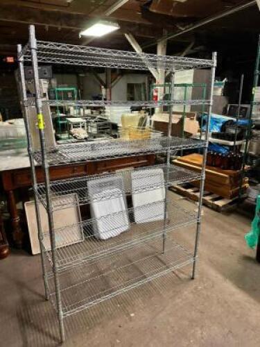 48" X 18" SIX TIER WIRE SHELF.