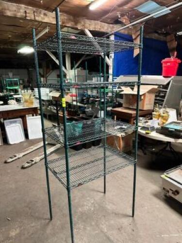 36" X 24" FOUR TIER COATED WIRE SHELF