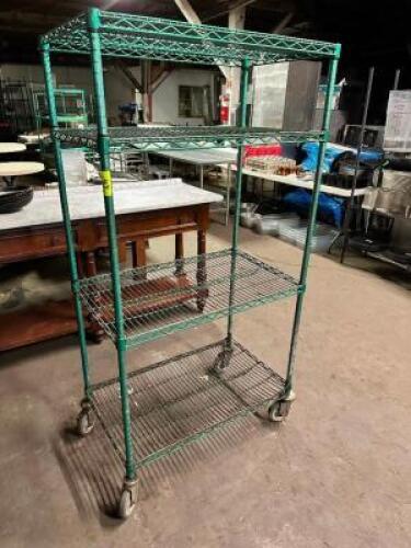 36" X 24" FOUR TIER COATED WIRE SHELF