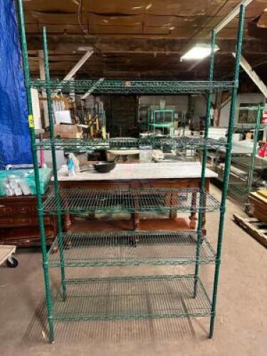 48" X 24" FIVE TIER COATED WIRE SHELF