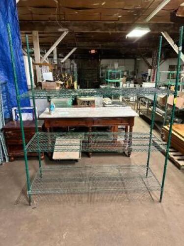 60" X 24" THREE TIER COATED WIRE SHELF