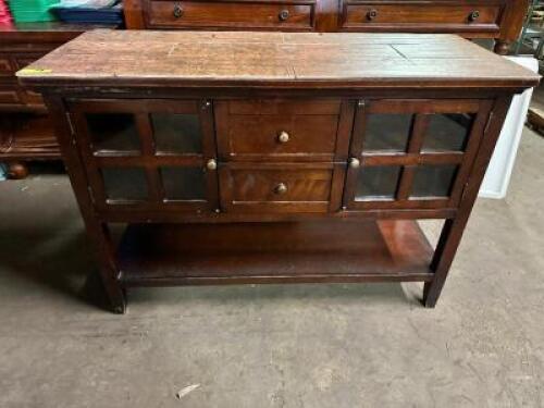 46" X 18" HARDWOOD BUFFET CABINET