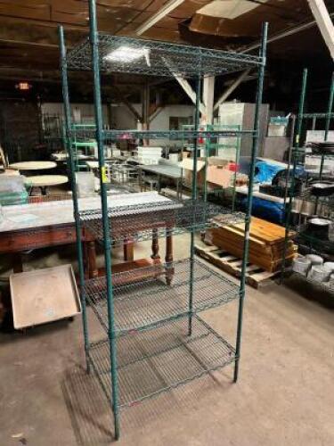 36" X 24" FIVE TIER COATED WIRE SHELF