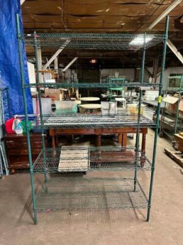 48" X 24" FIVE TIER COATED WIRE SHELF