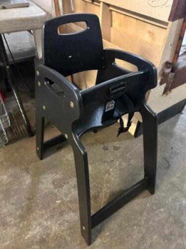 (2) BLACK HIGH CHAIRS