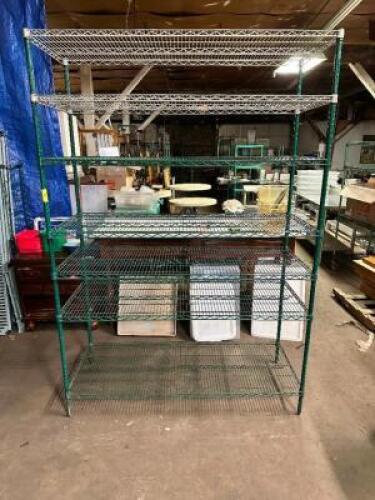 48" X 24" SIX TIER COATED WIRE SHELF