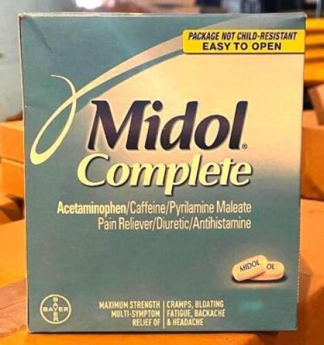 (8) - BOXES OF MIDOL COMPLETE