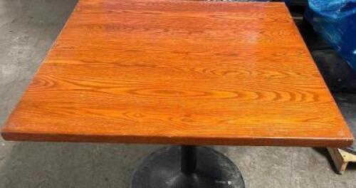 30" X 30" HARDWOOD TABLE TOP.